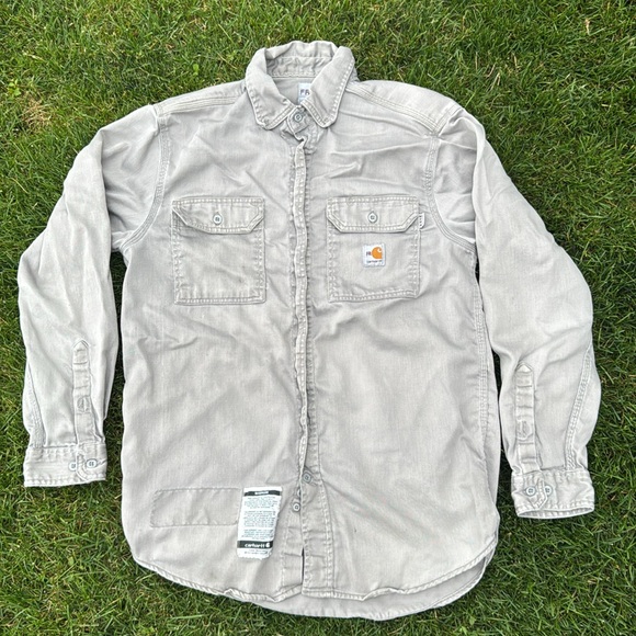 Carhartt Other - Carhartt FR Flame Resistant Shirt Mens Medium Workwear Patchwork Soft Logo Grail
